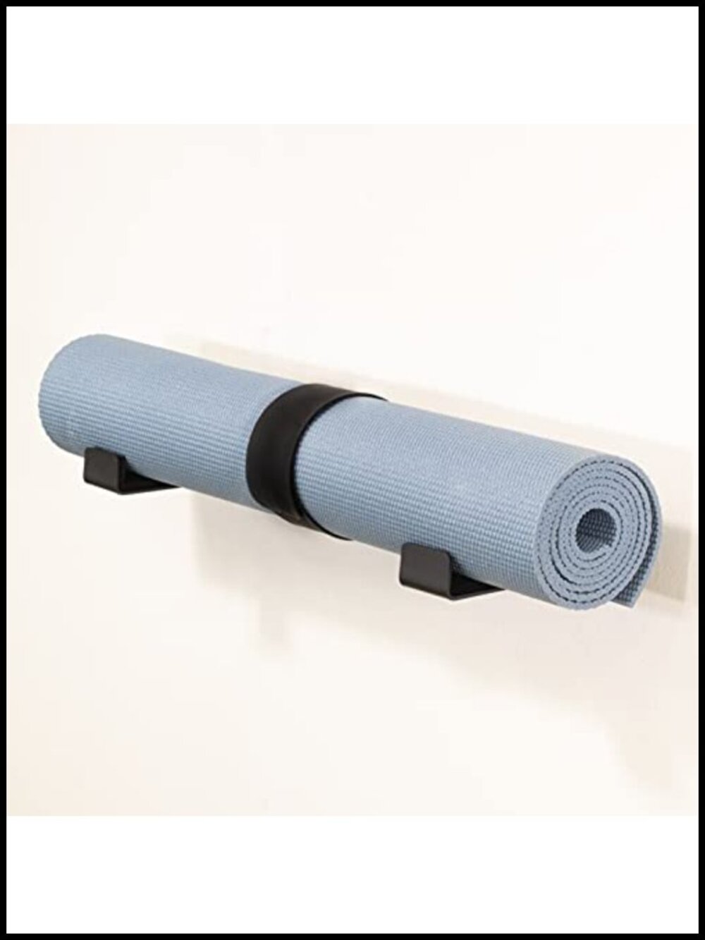 Yoga Mat Holder Wall Mount Foam Roller Rack Aluminum Felt Padded Storage